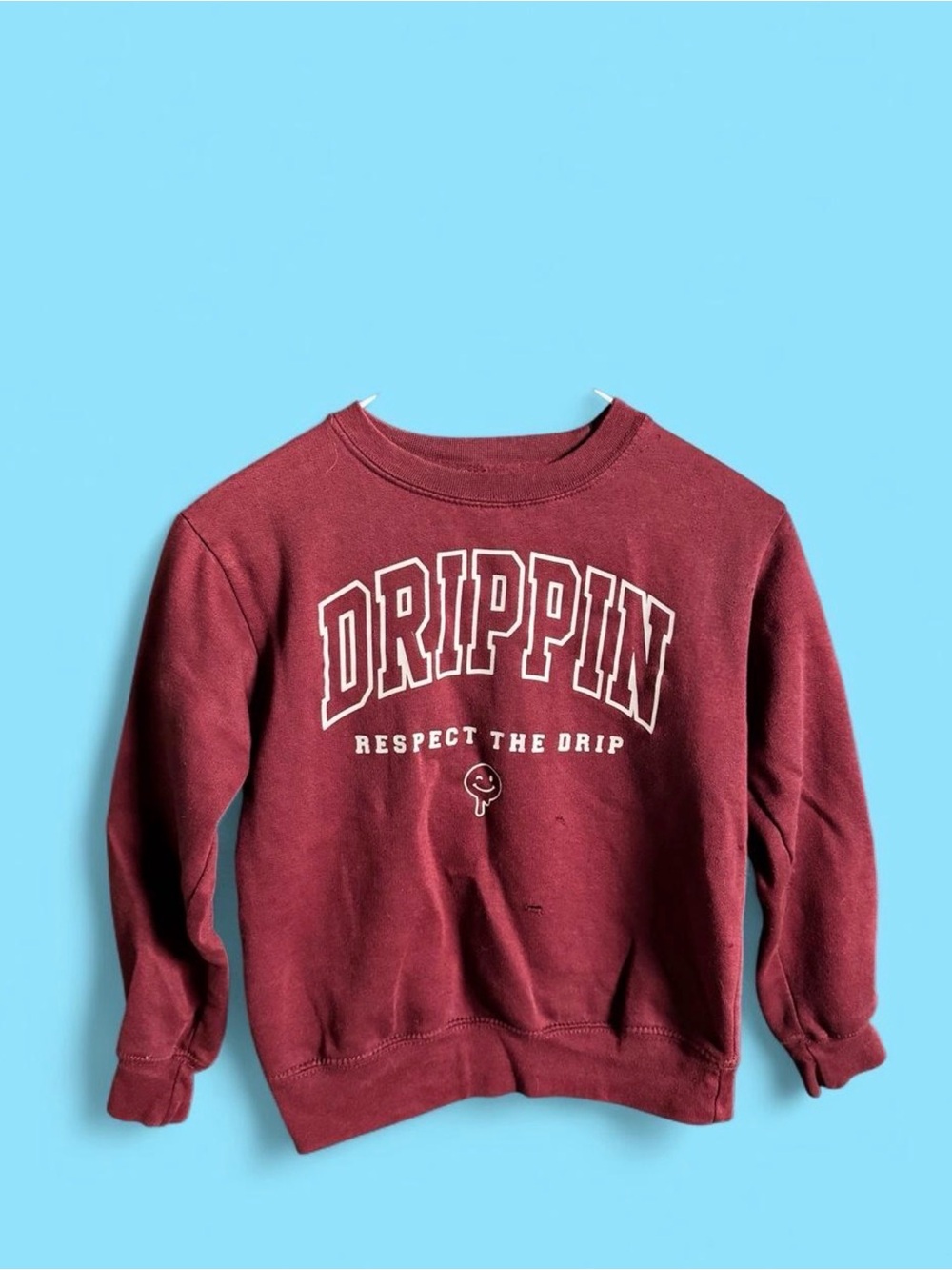 Eighty Eight Maroon 'Drippin' Graphic Sweatshirt
